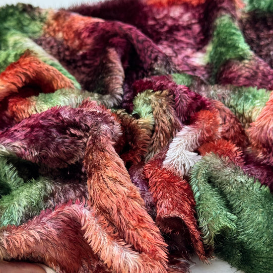 Textured Viscose - Hand Dyed Forest Awakening - Fat 1/4m - JUL054
