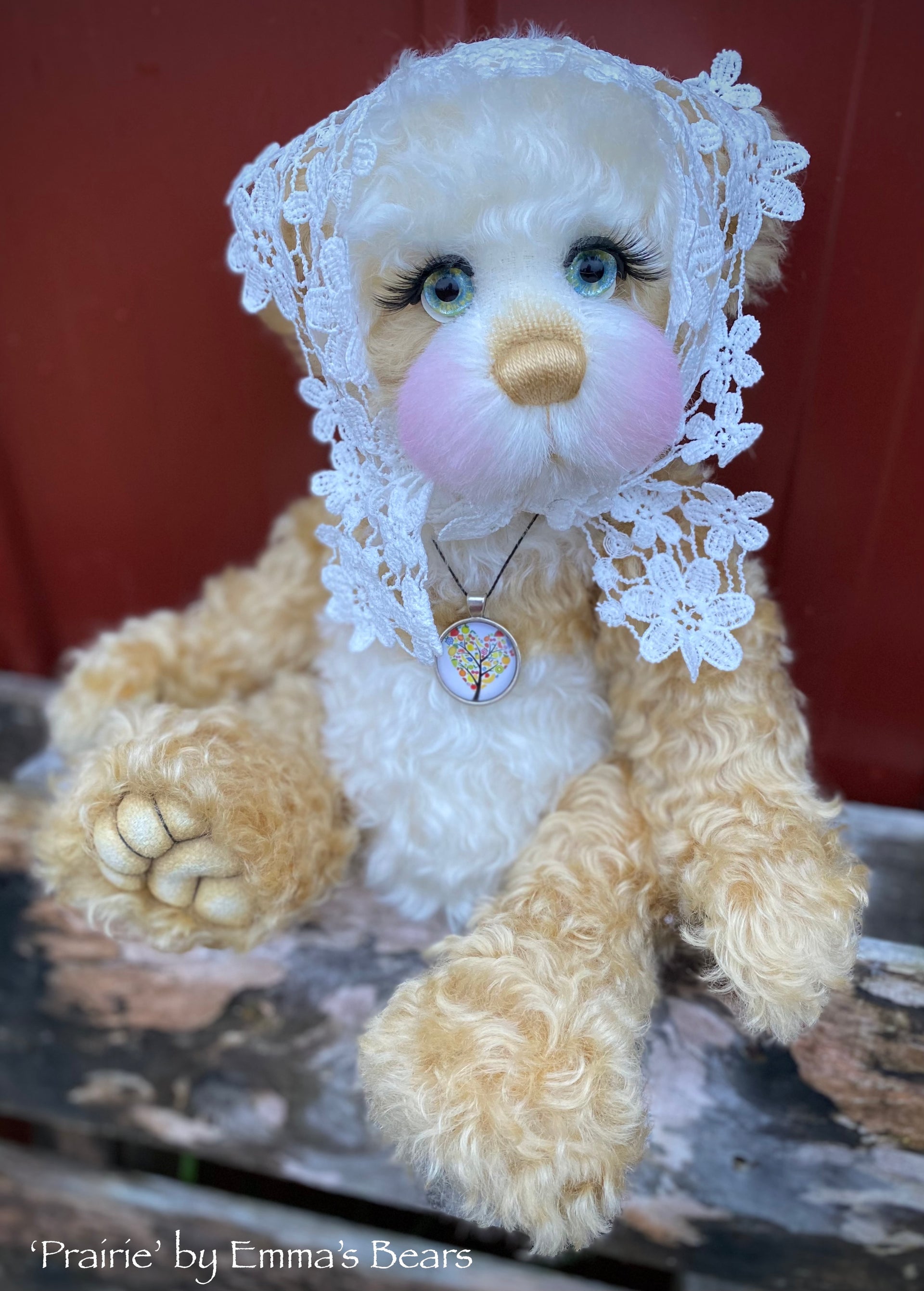 Prairie - 15" Curly Kid Mohair and Alpaca artist bear by Emma's Bears - OOAK