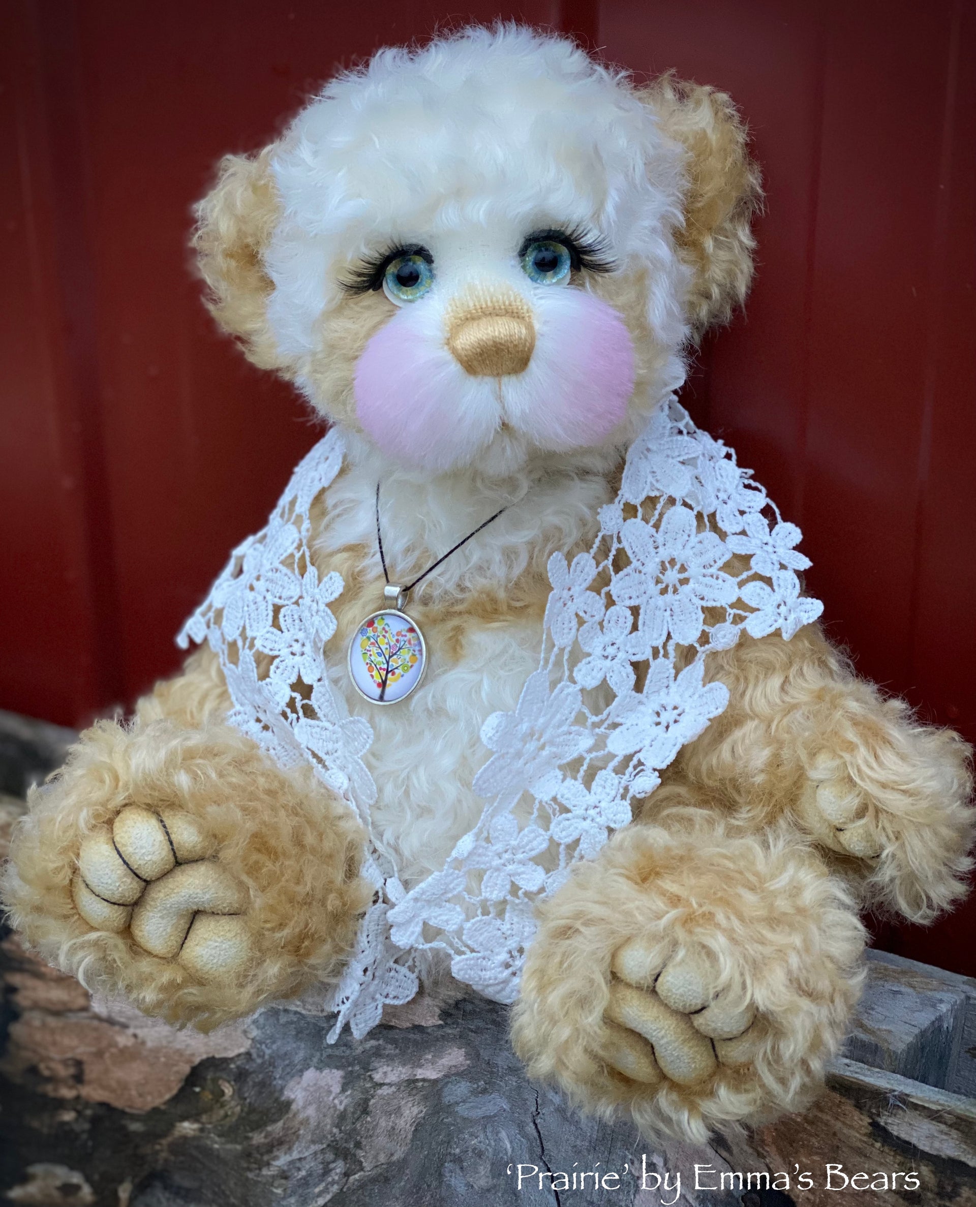 Prairie - 15" Curly Kid Mohair and Alpaca artist bear by Emma's Bears - OOAK