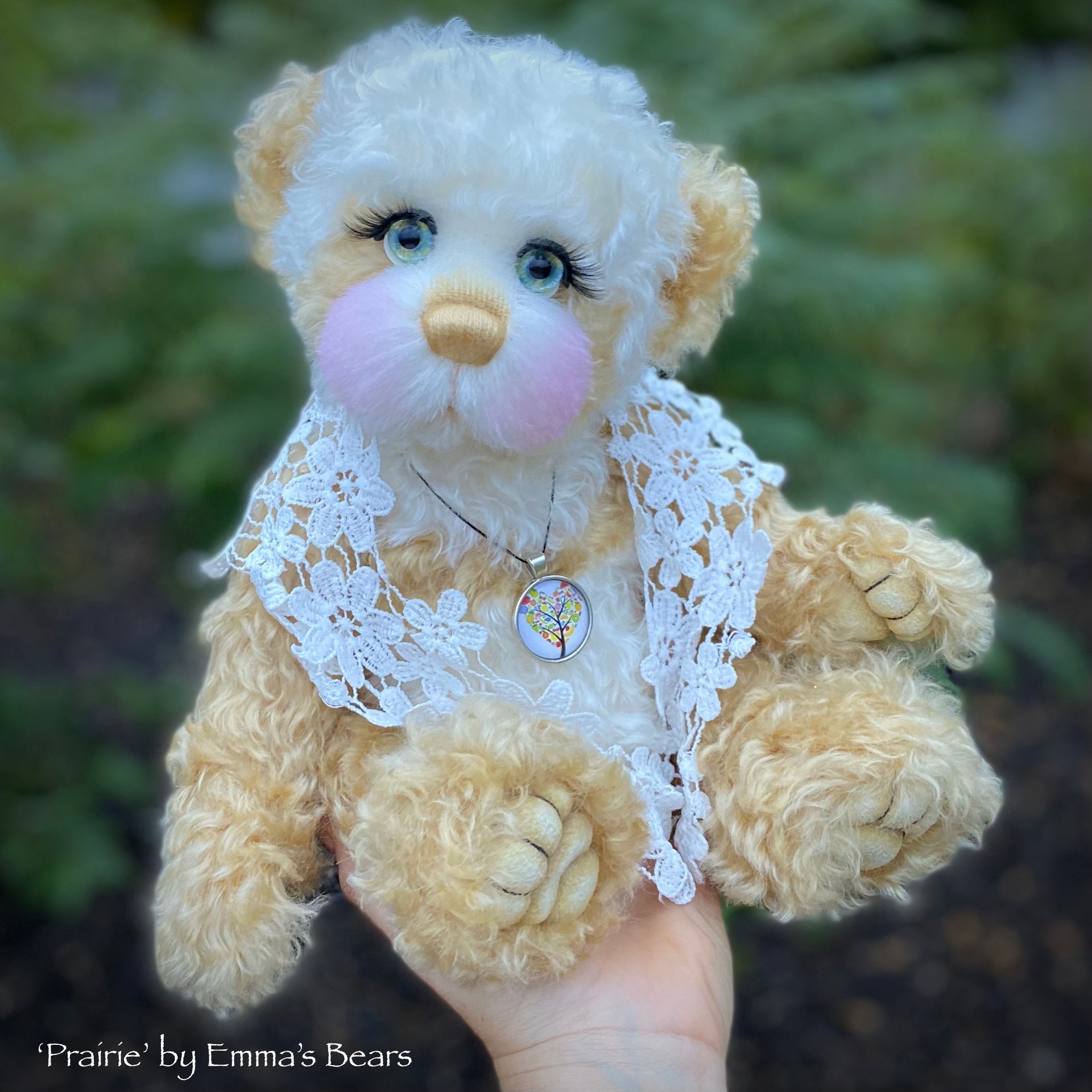 Prairie - 15" Curly Kid Mohair and Alpaca artist bear by Emma's Bears - OOAK