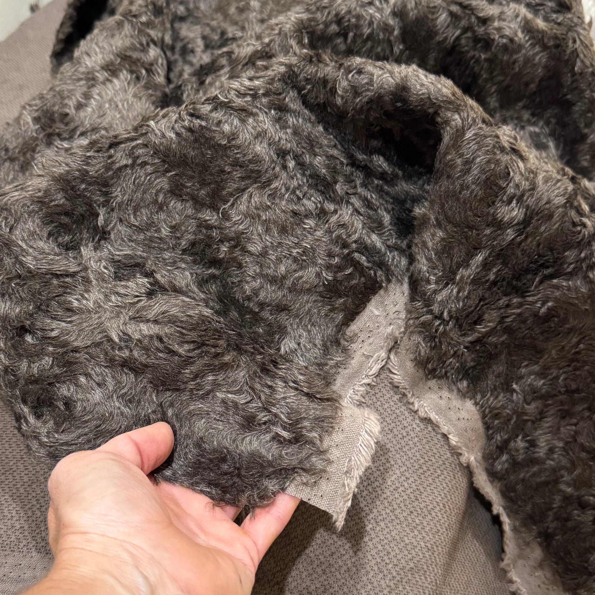 Storm Cloud - 20mm Swirl-effect Mohair/viscose blend