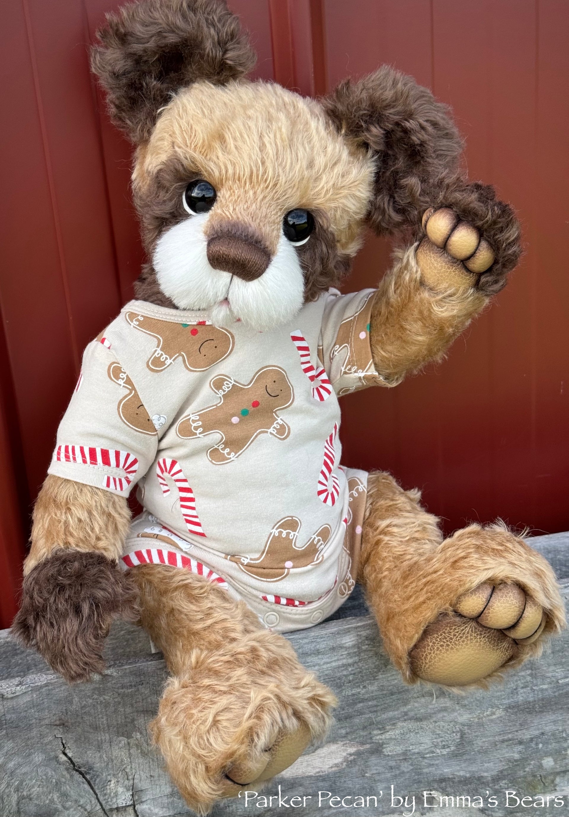 Parker Pecan - 19" Christmas 2024 Artist Bear by Emma's Bears - OOAK