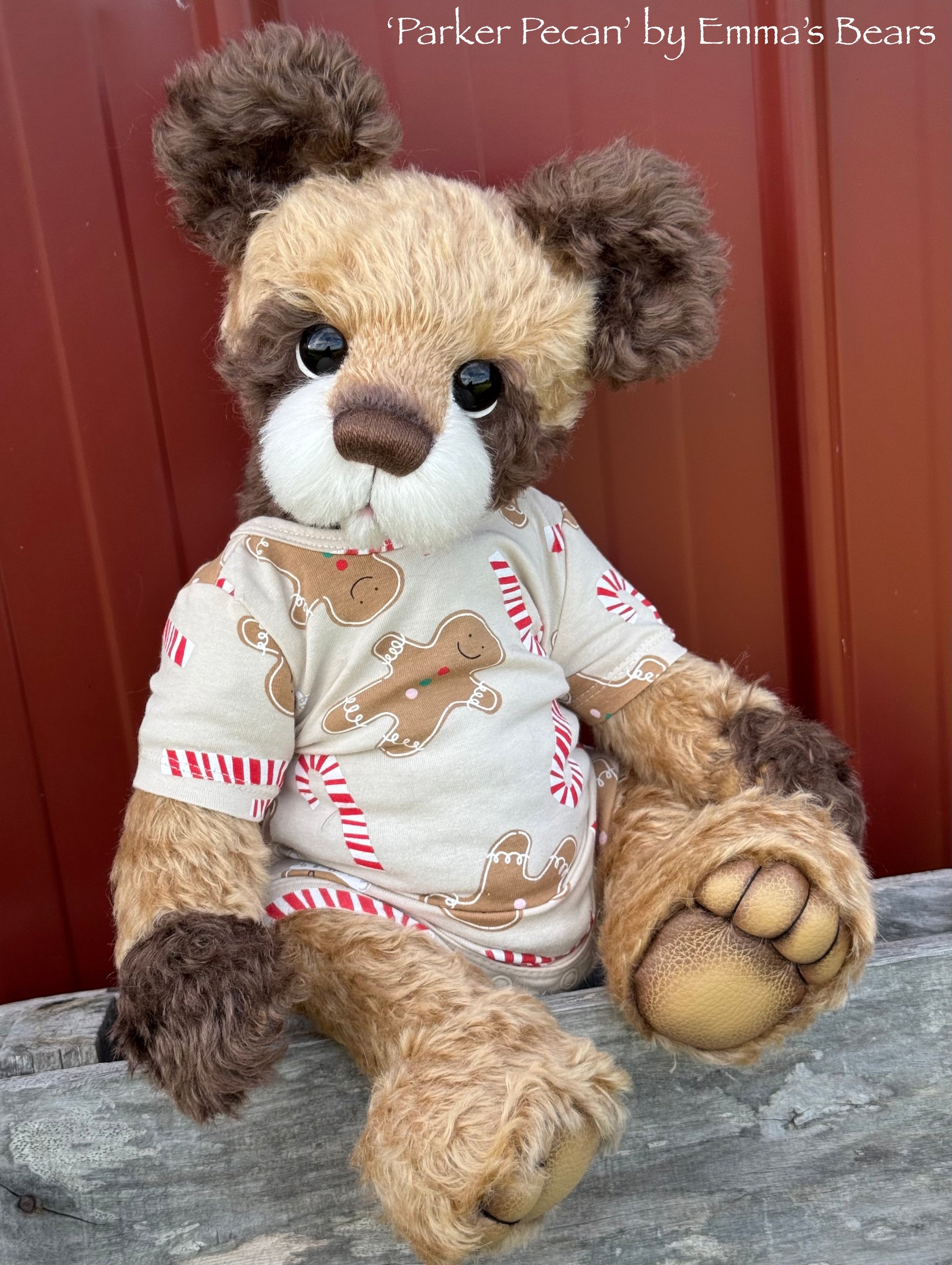 Parker Pecan - 19" Christmas 2024 Artist Bear by Emma's Bears - OOAK