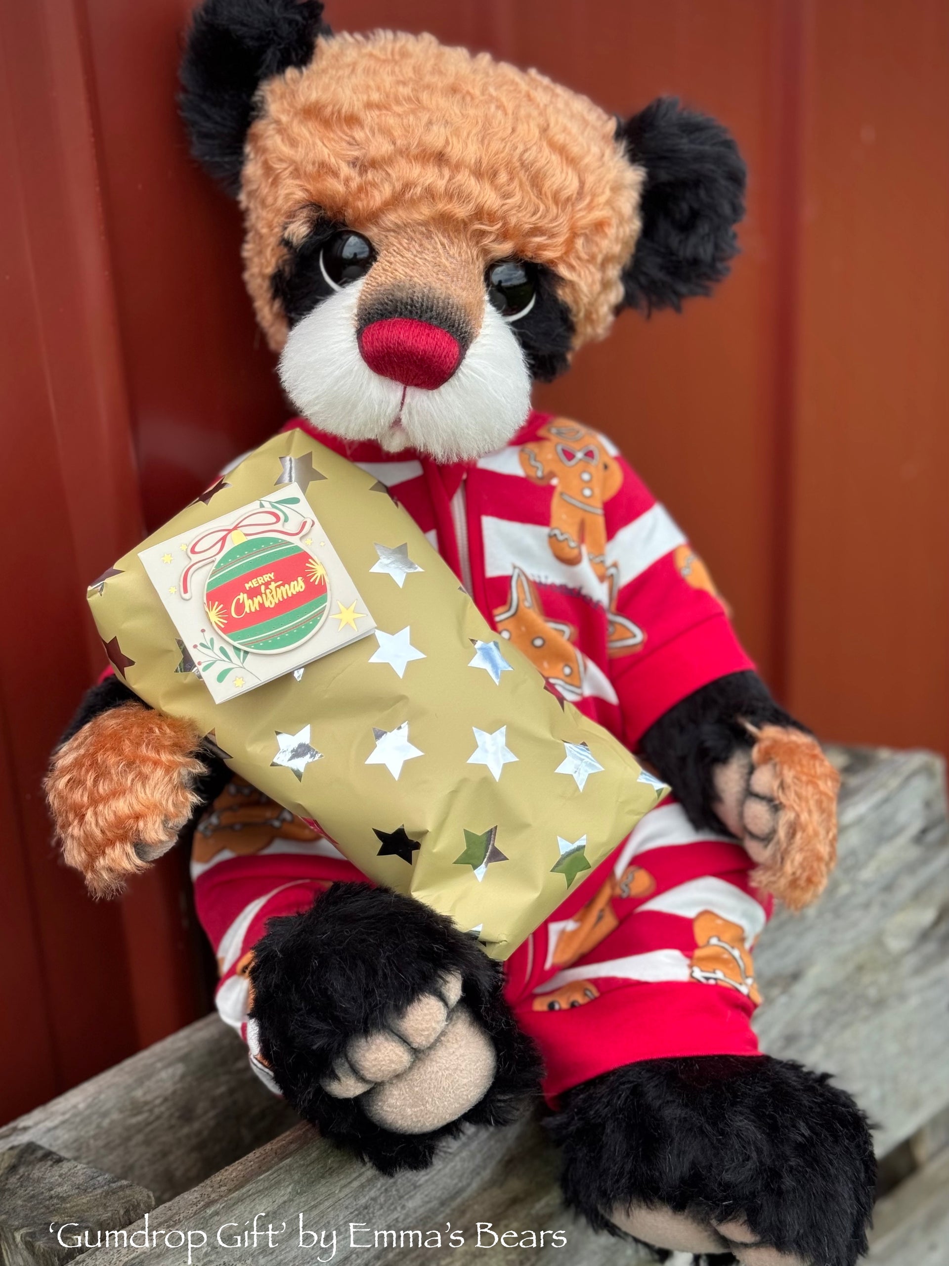 Gumdrop Gift - 19" Christmas 2024 Artist Bear by Emma's Bears - OOAK