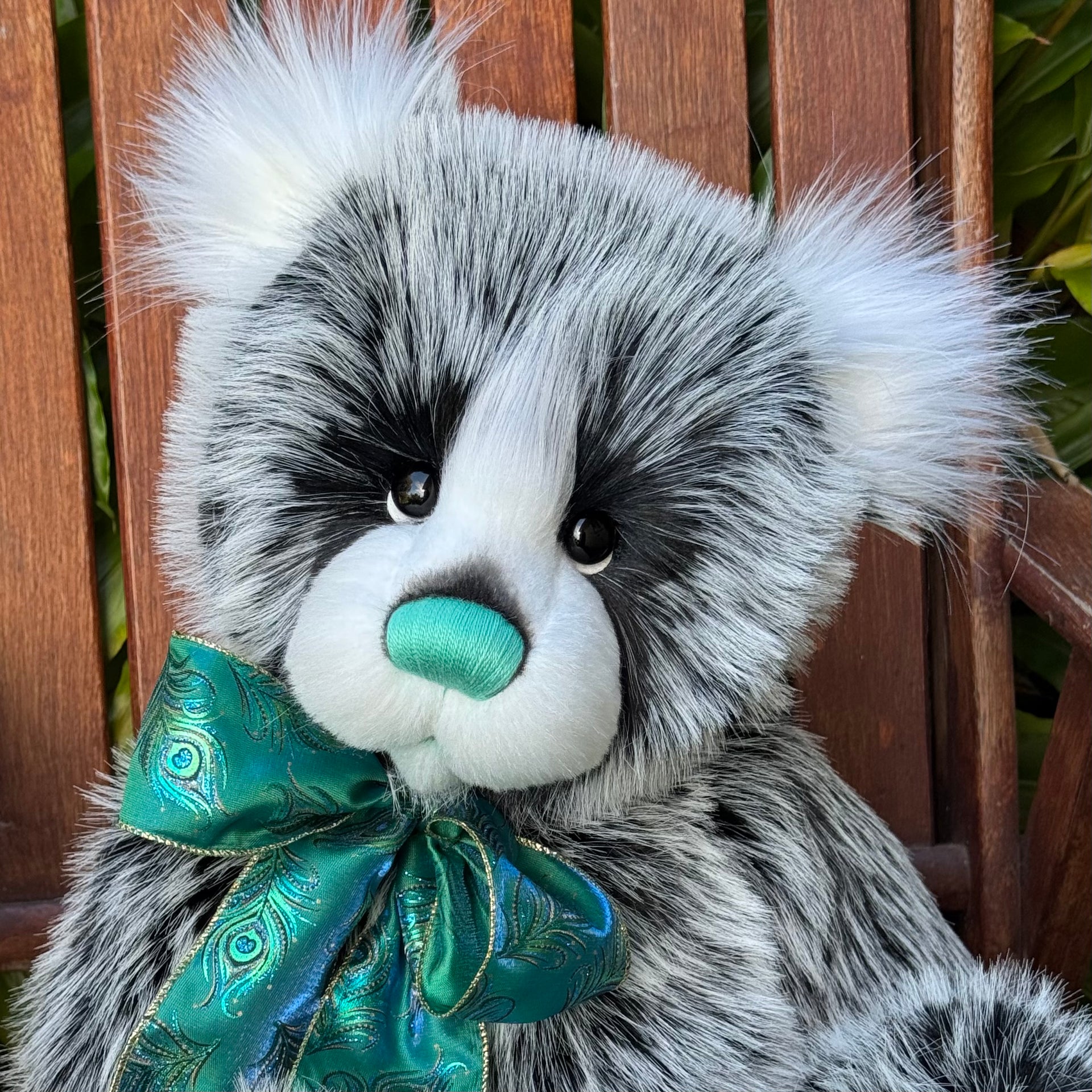 Peppermint Whisper - 25" faux fur bear by Emmas Bears - OOAK