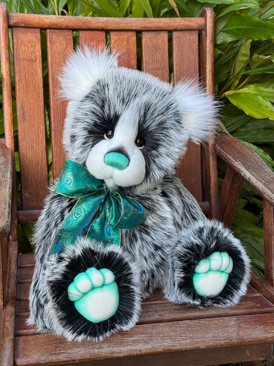 Peppermint Whisper - 25" faux fur bear by Emmas Bears - OOAK