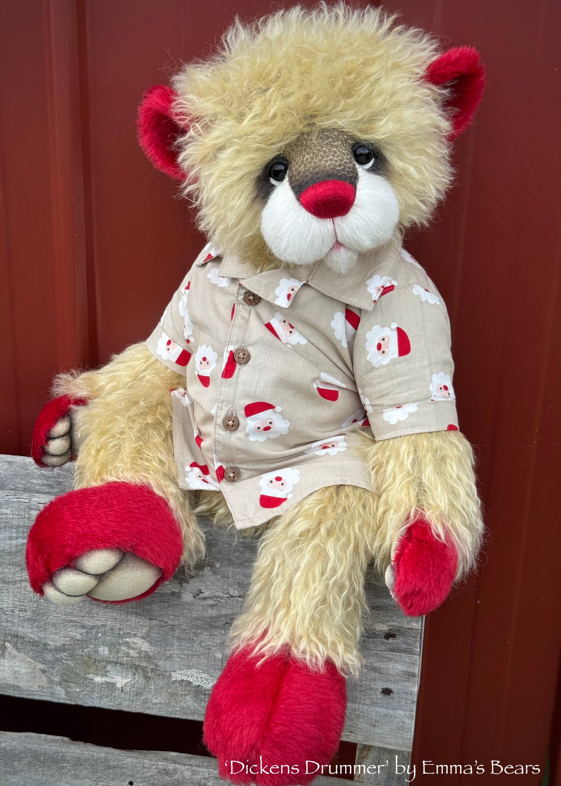 Dickens Drummer - 21" Christmas 2024 Artist Bear by Emma's Bears - OOAK