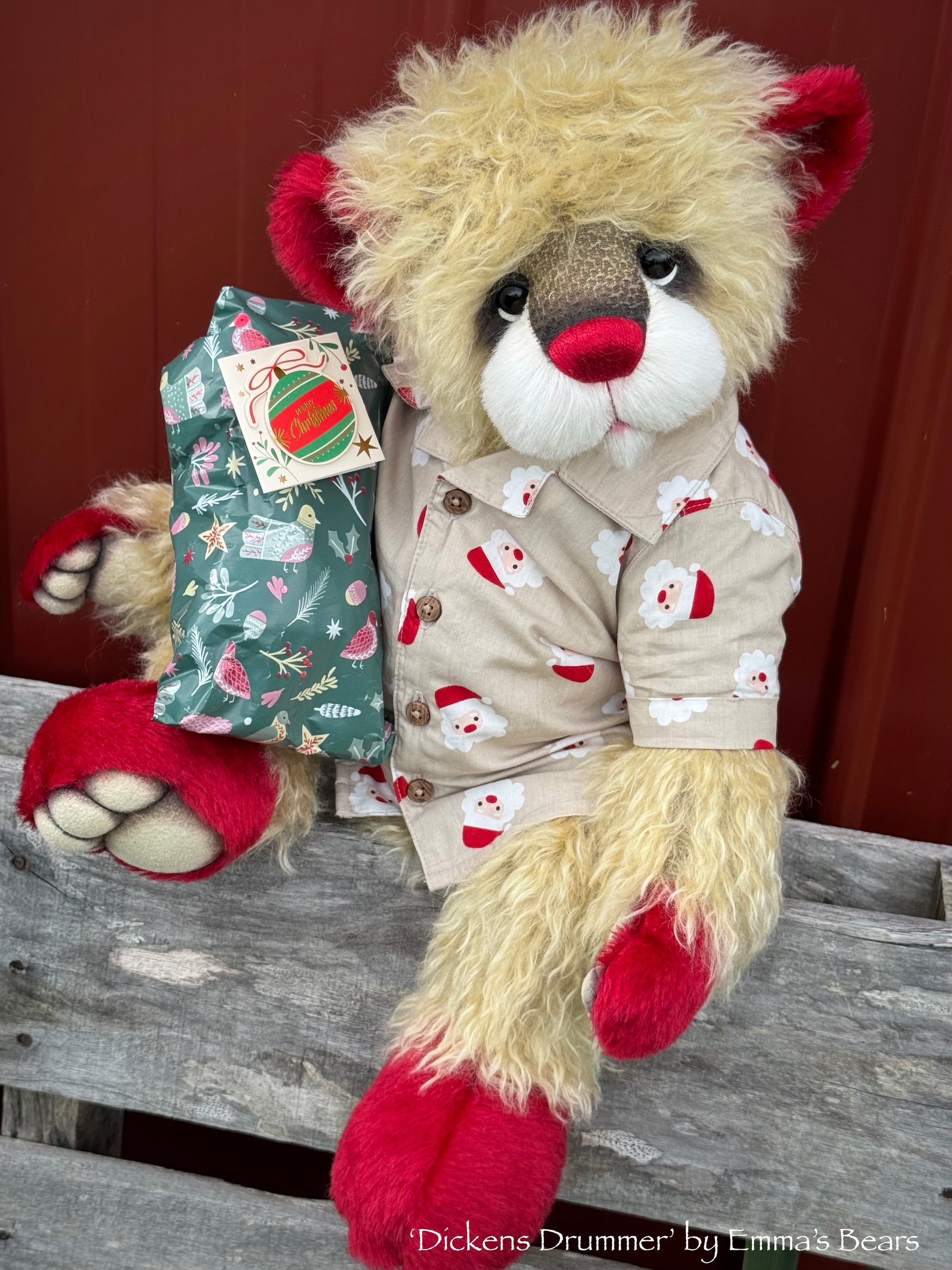 Dickens Drummer - 21" Christmas 2024 Artist Bear by Emma's Bears - OOAK