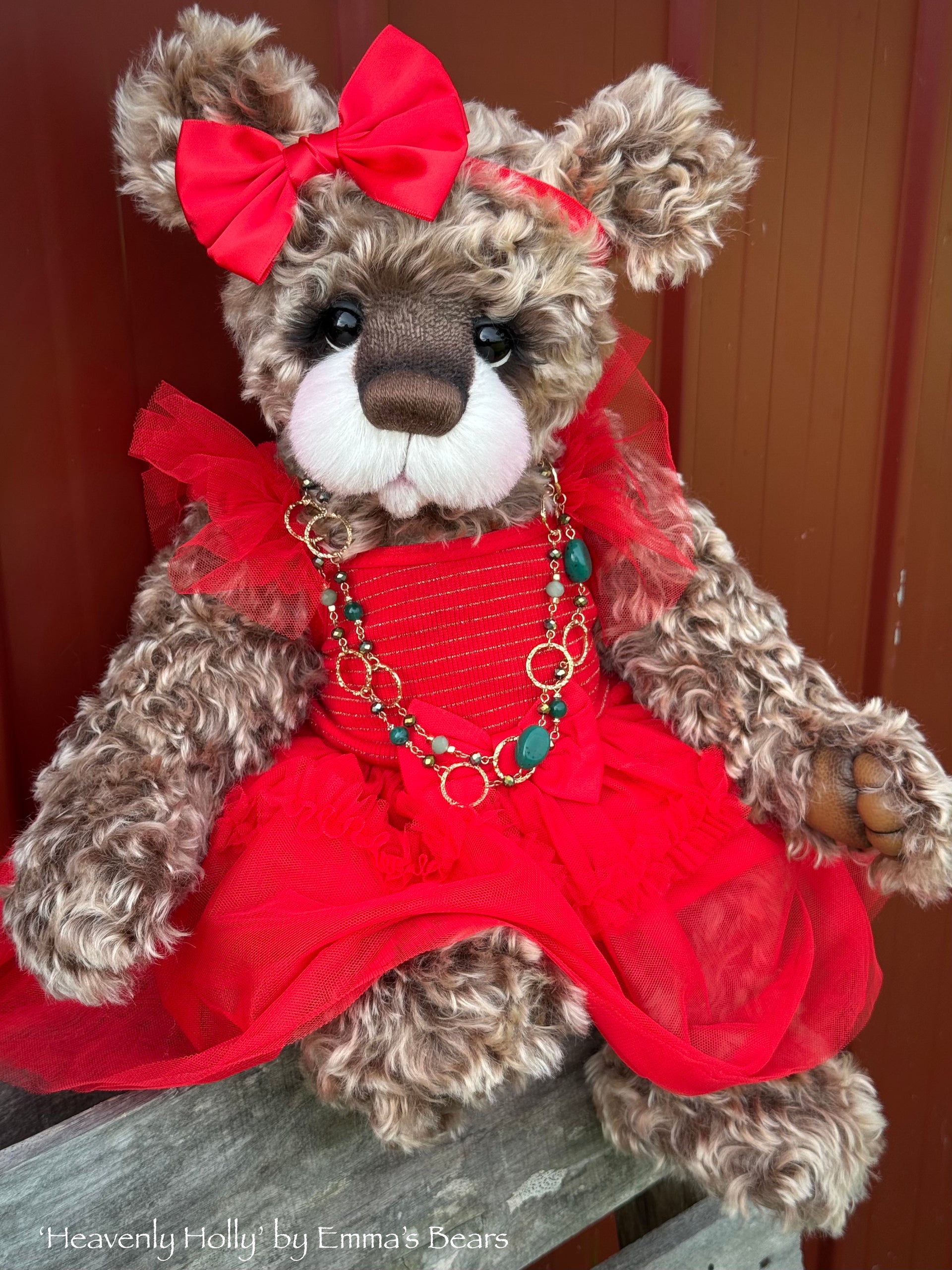 Heavenly Holly - 21" Christmas 2024 Artist Bear by Emma's Bears - OOAK