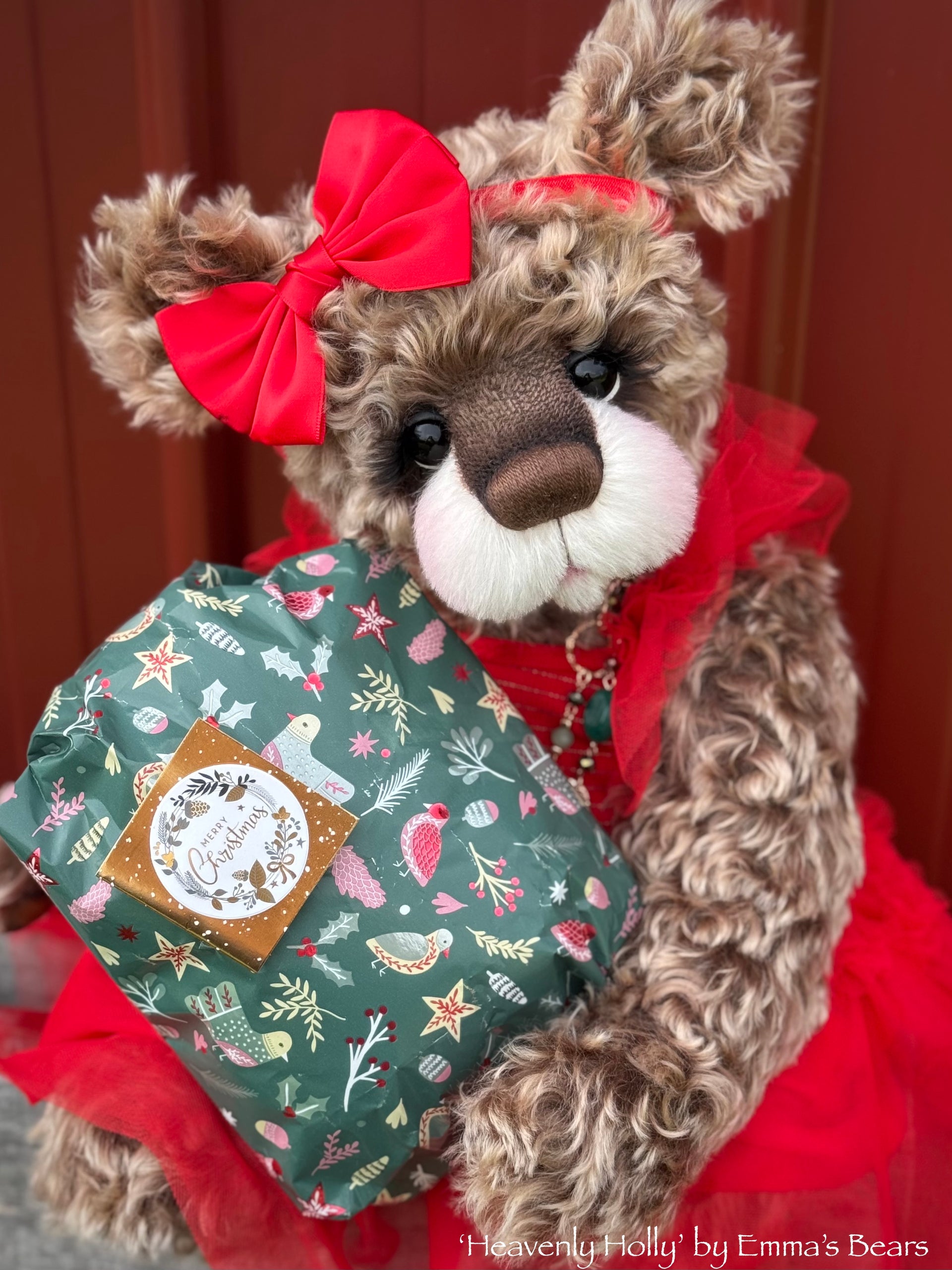 Heavenly Holly - 21" Christmas 2024 Artist Bear by Emma's Bears - OOAK