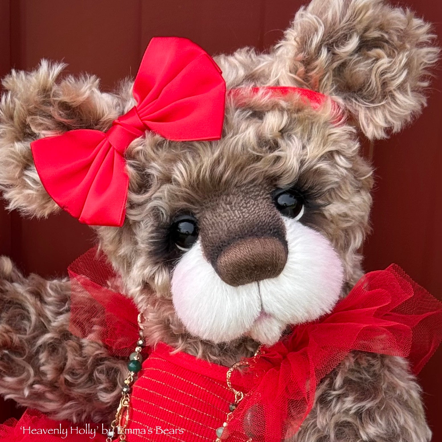 Heavenly Holly - 21" Christmas 2024 Artist Bear by Emma's Bears - OOAK