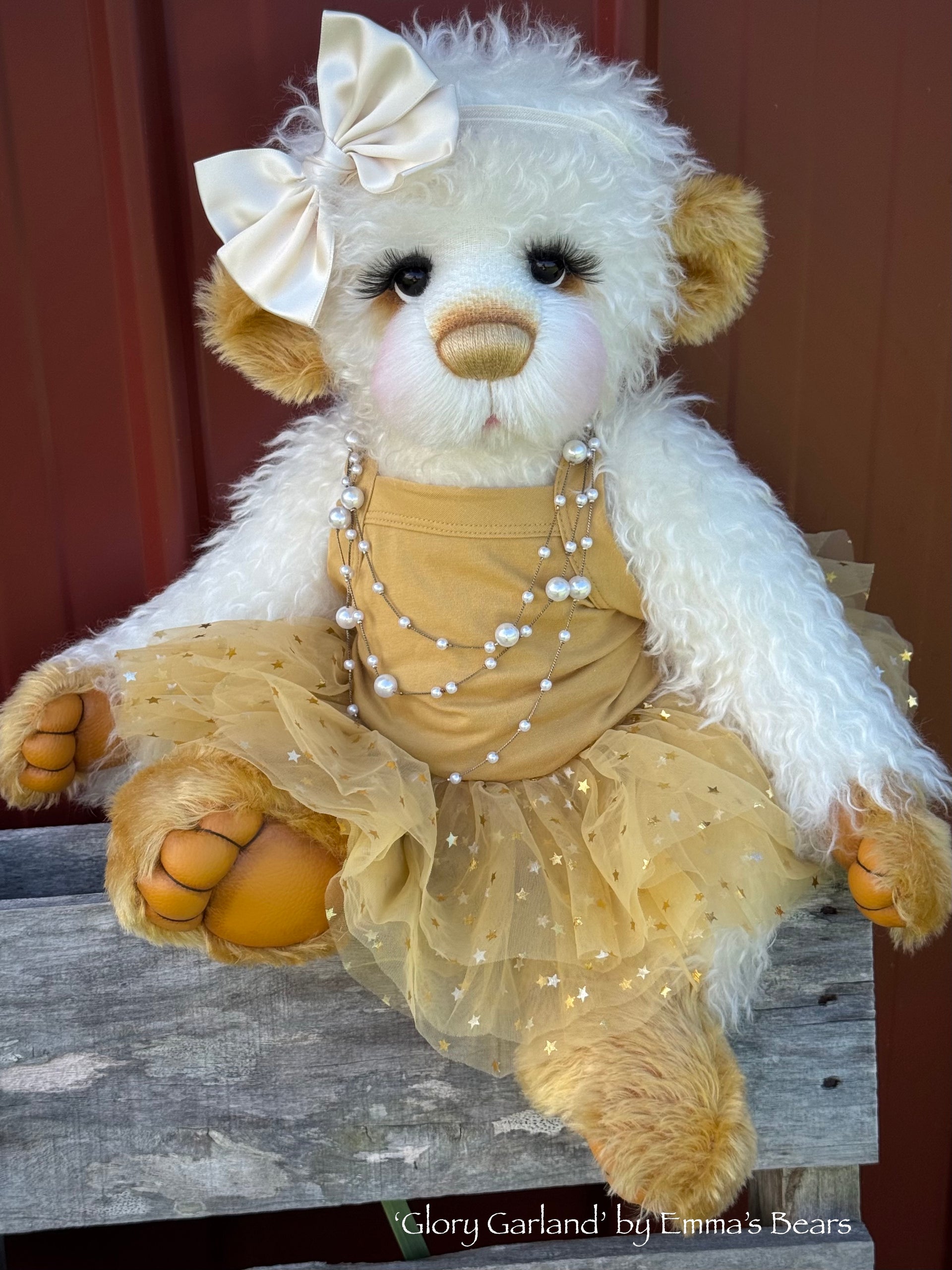 Glory Garland - 21" Christmas 2024 Artist Bear by Emma's Bears - OOAK