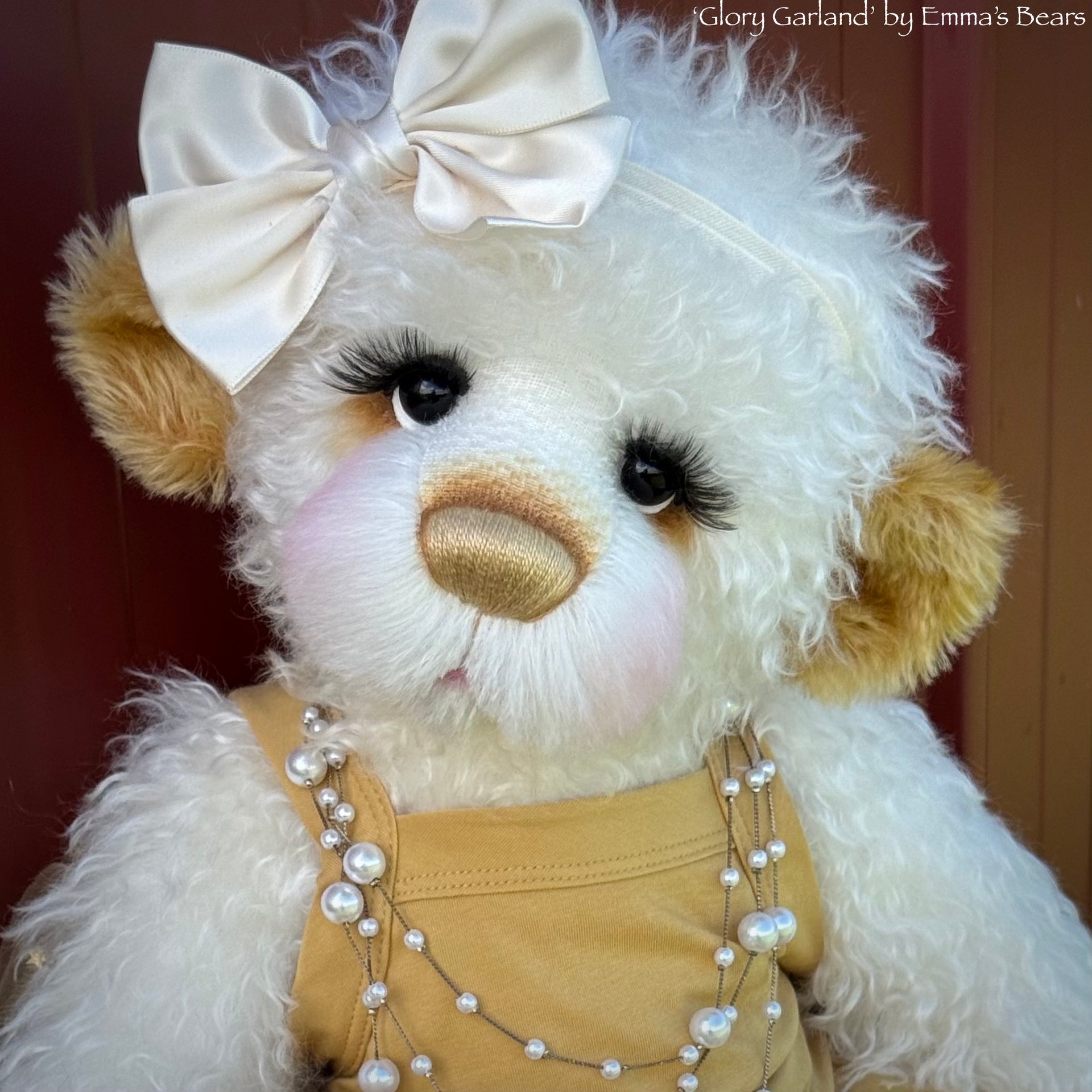 Glory Garland - 21" Christmas 2024 Artist Bear by Emma's Bears - OOAK