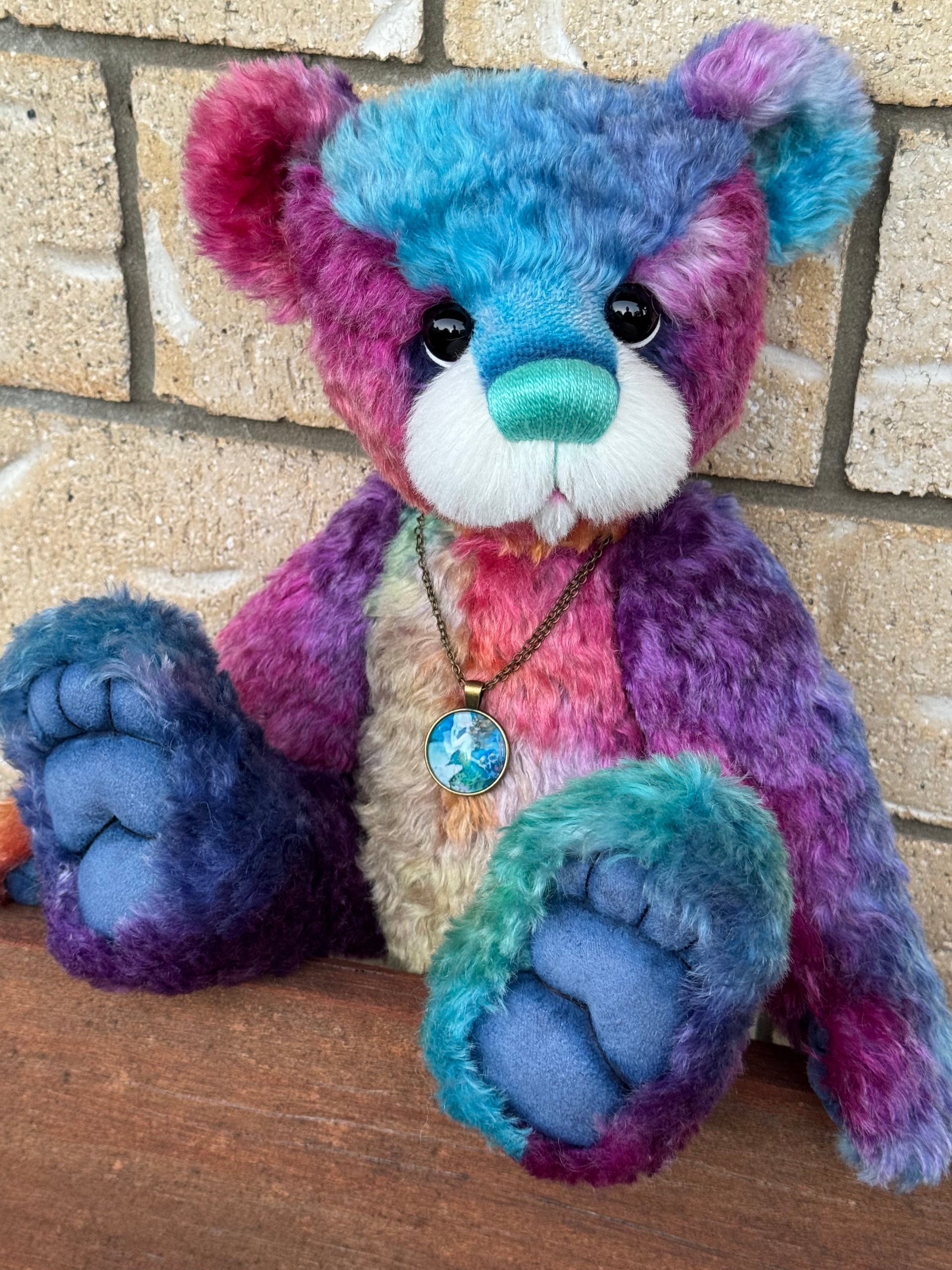 Barringwell - 16" hand dyed mohair bear by Emmas Bears - OOAK