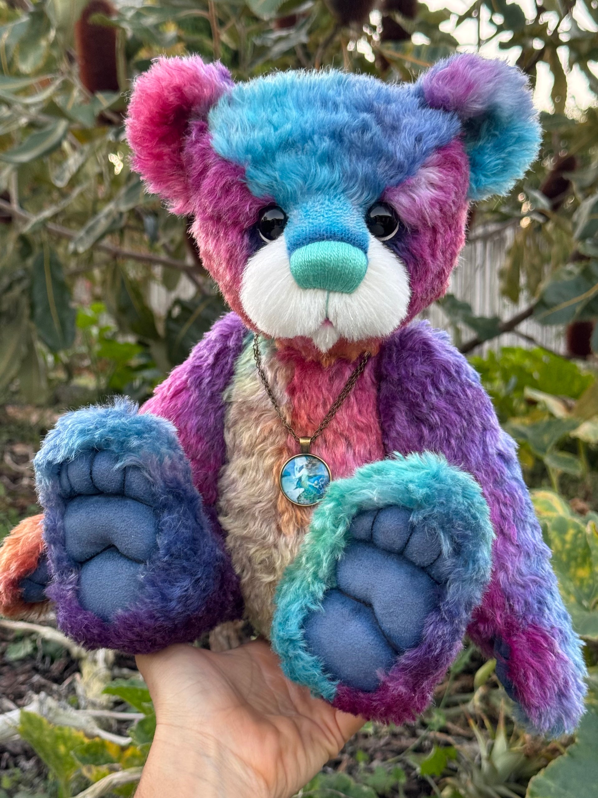 Barringwell - 16" hand dyed mohair bear by Emmas Bears - OOAK