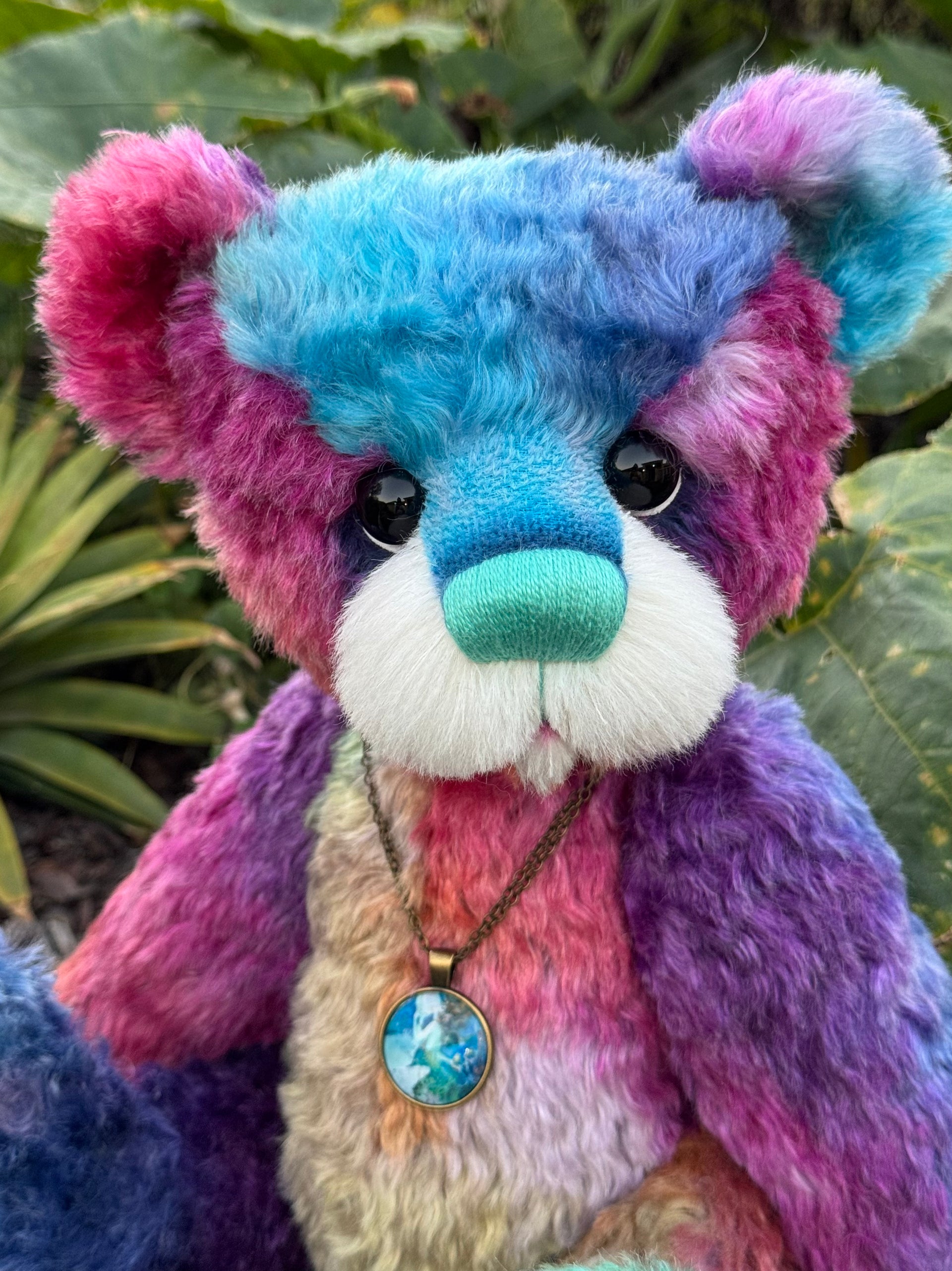 Barringwell - 16" hand dyed mohair bear by Emmas Bears - OOAK