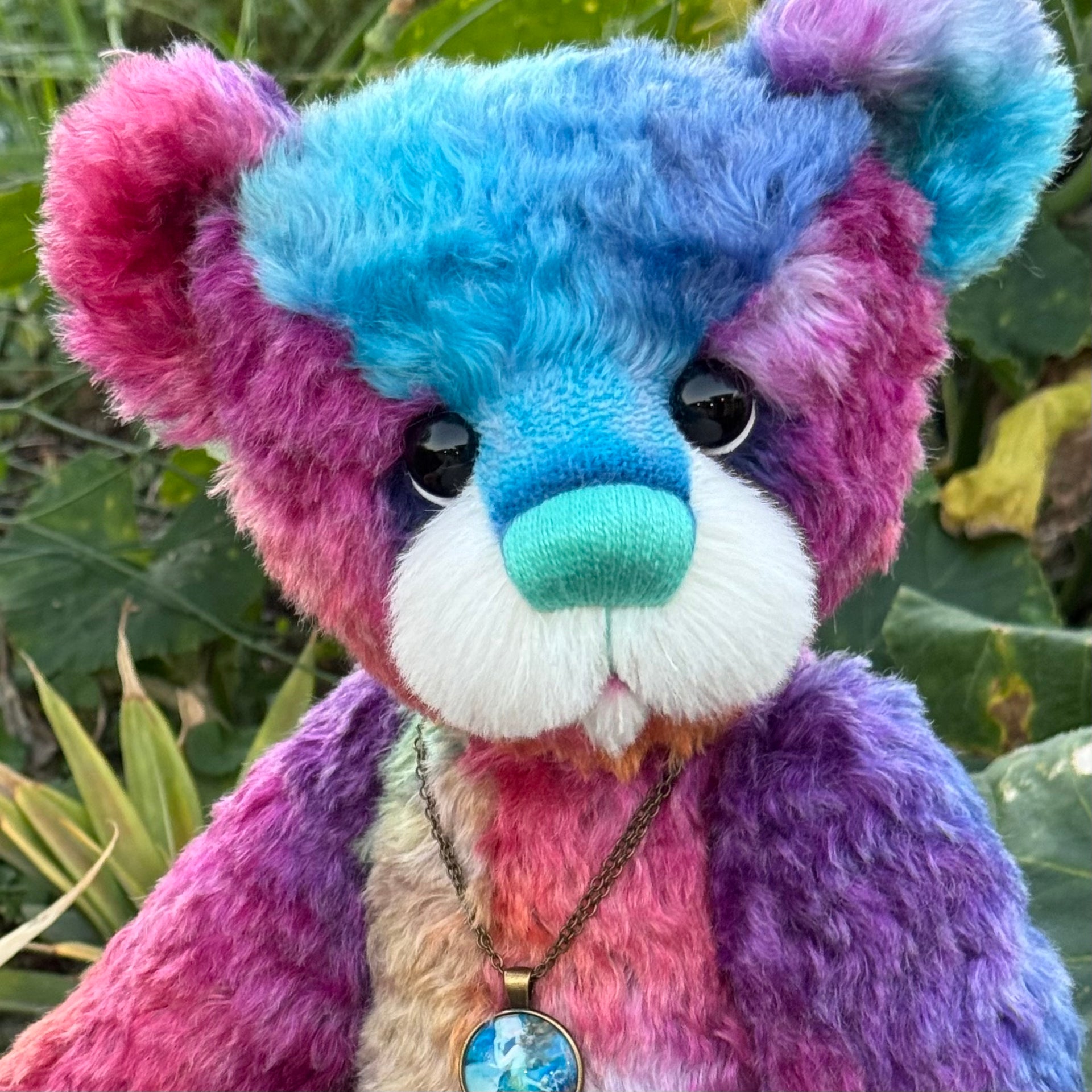 Barringwell - 16" hand dyed mohair bear by Emmas Bears - OOAK