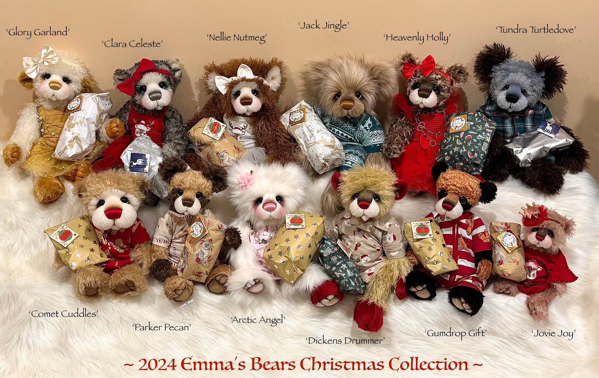 Gumdrop Gift - 19" Christmas 2024 Artist Bear by Emma's Bears - OOAK