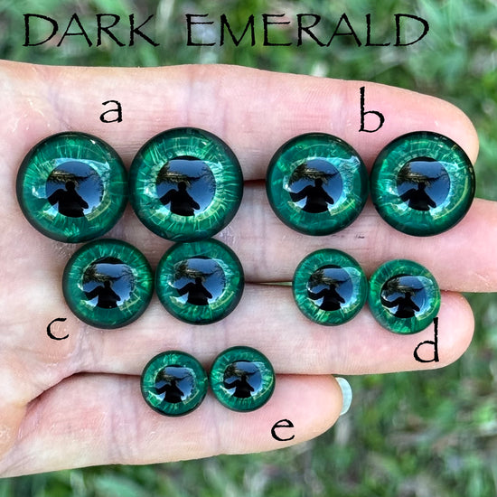 Hand Painted Eyes - Dark Emerald