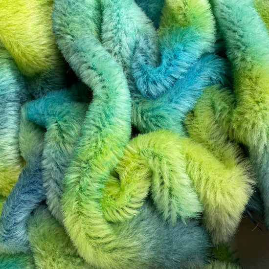 10mm Alpaca  - Hand Dyed Lime Splash - Fat 1/4m  - DEC068