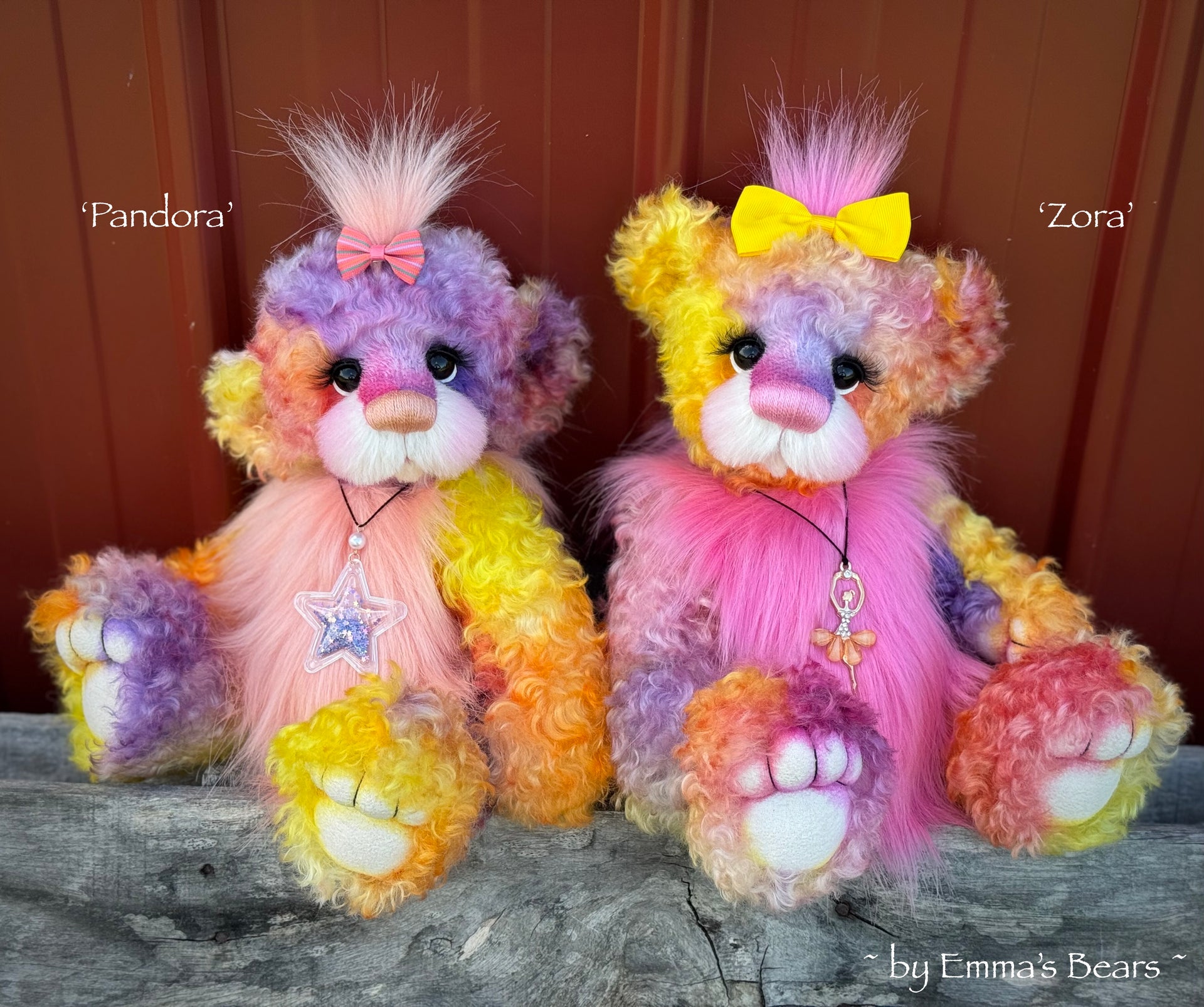 Zora - 14" Mohair and Faux Fur artist bear by Emma's Bears - OOAK