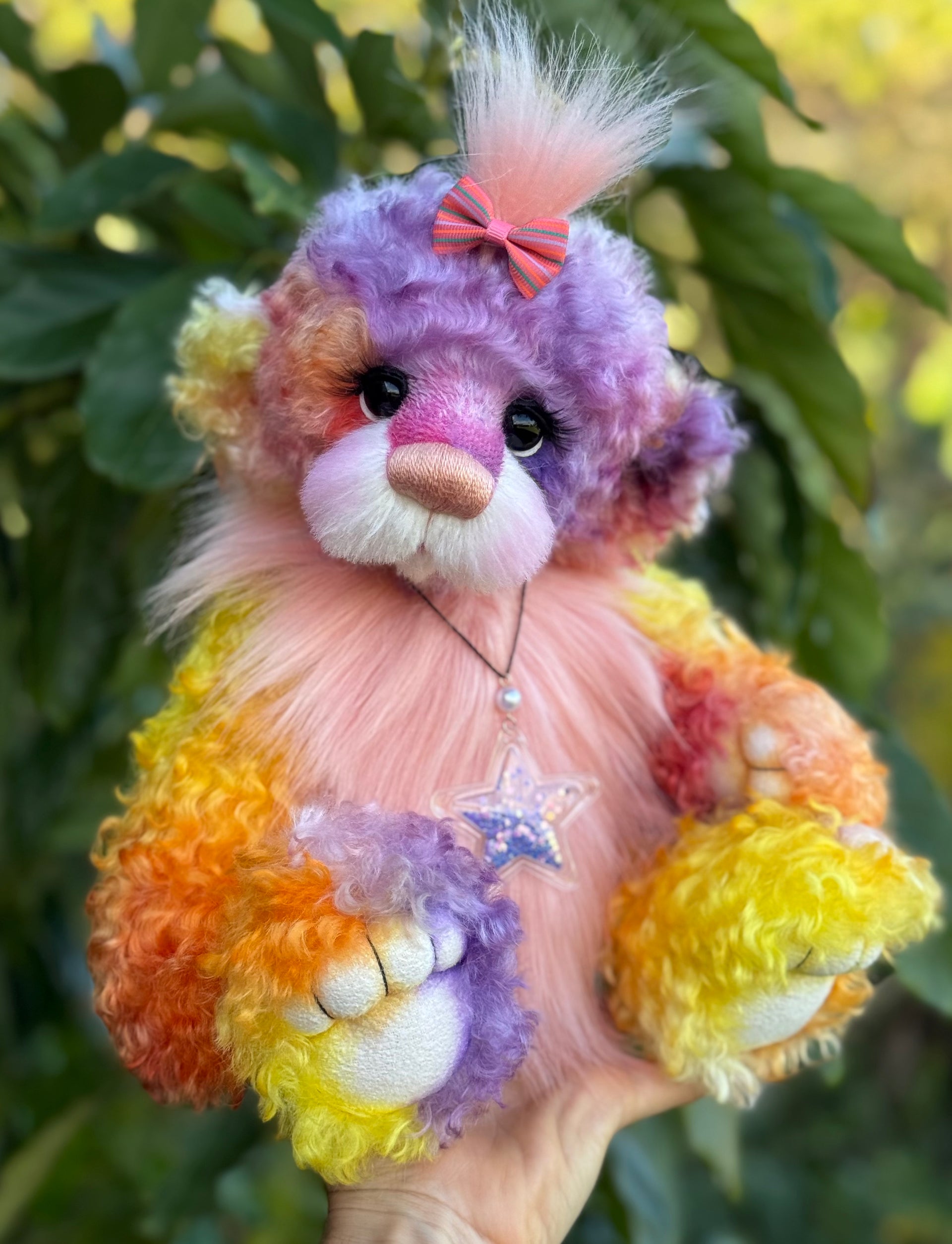 Pandora - 14" Mohair and Faux Fur artist bear by Emma's Bears - OOAK