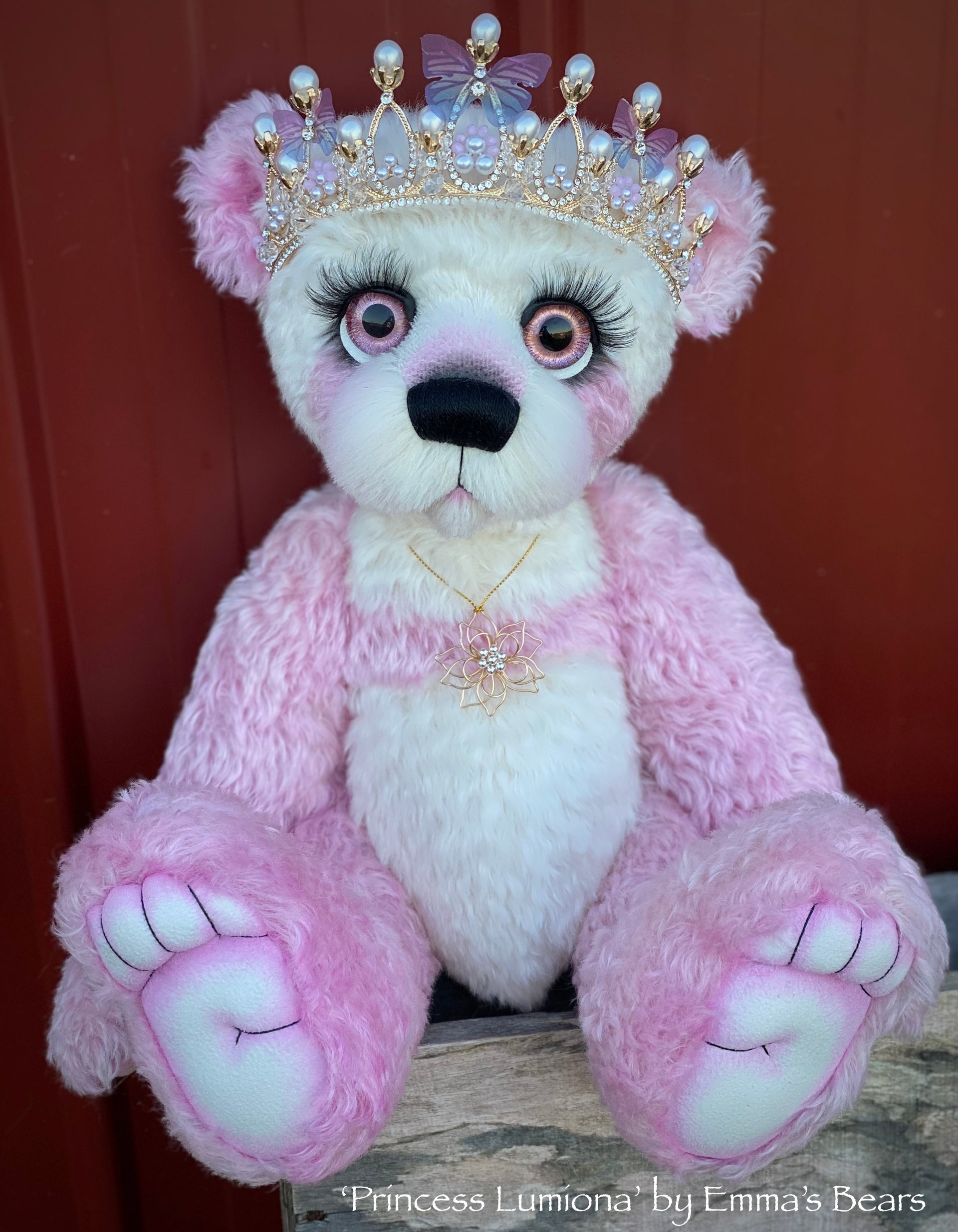 Princess Lumiona - 18" Hand-Dyed Mohair/Viscose blend Bear by Emma's Bears - OOAK