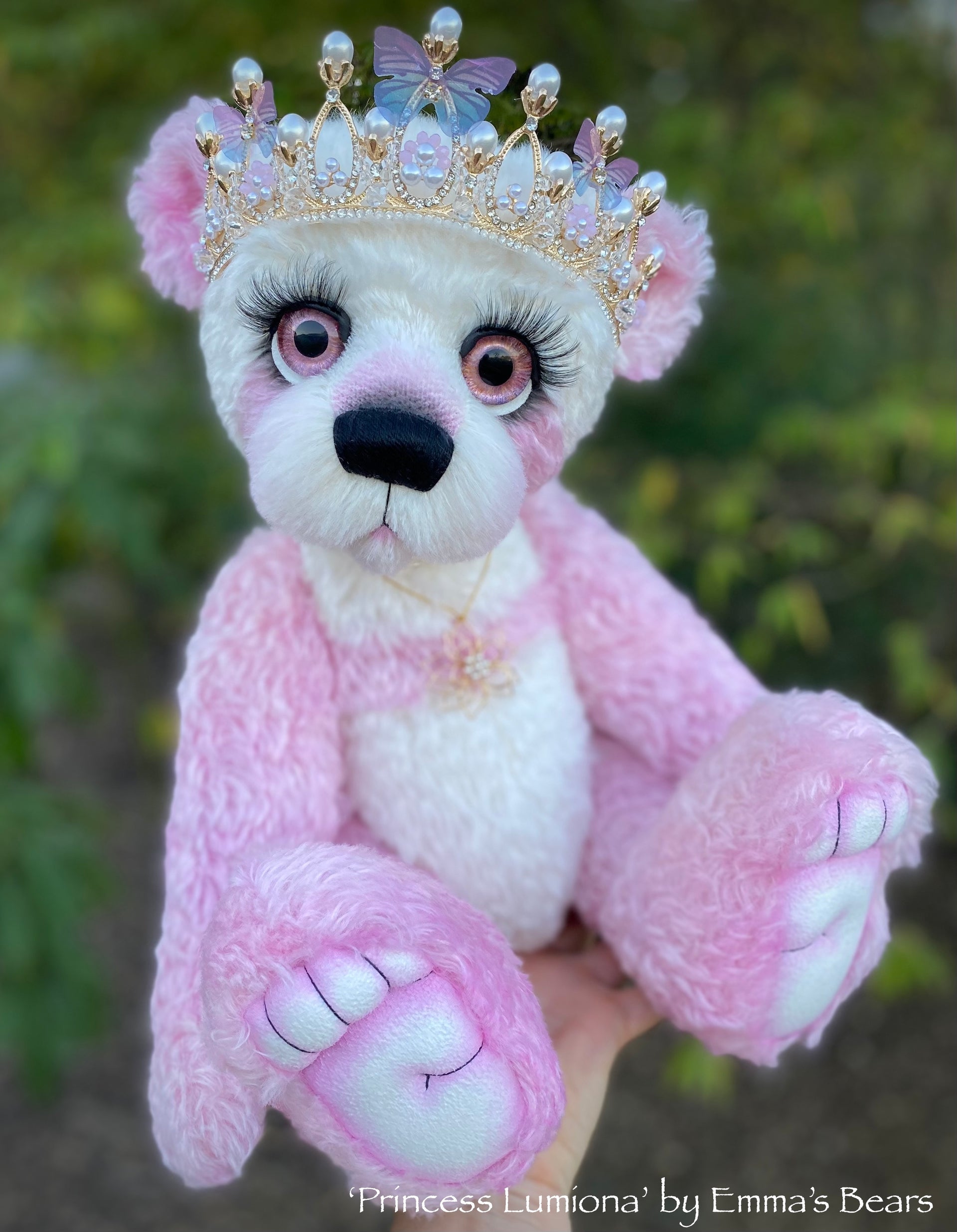 Princess Lumiona - 18" Hand-Dyed Mohair/Viscose blend Bear by Emma's Bears - OOAK