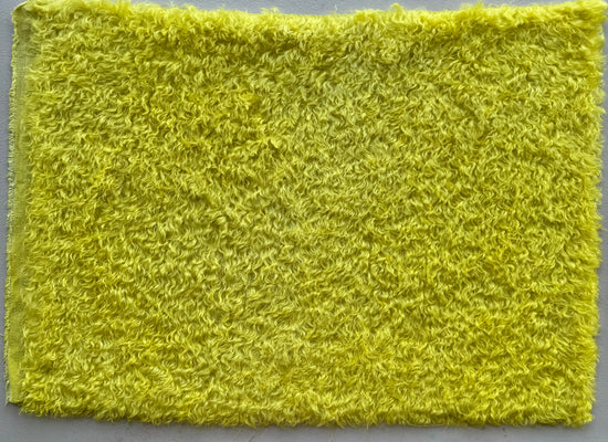 Curly Kid Mohair - Hand Dyed Fluro Yellow - Fat 1/4m - DEC110