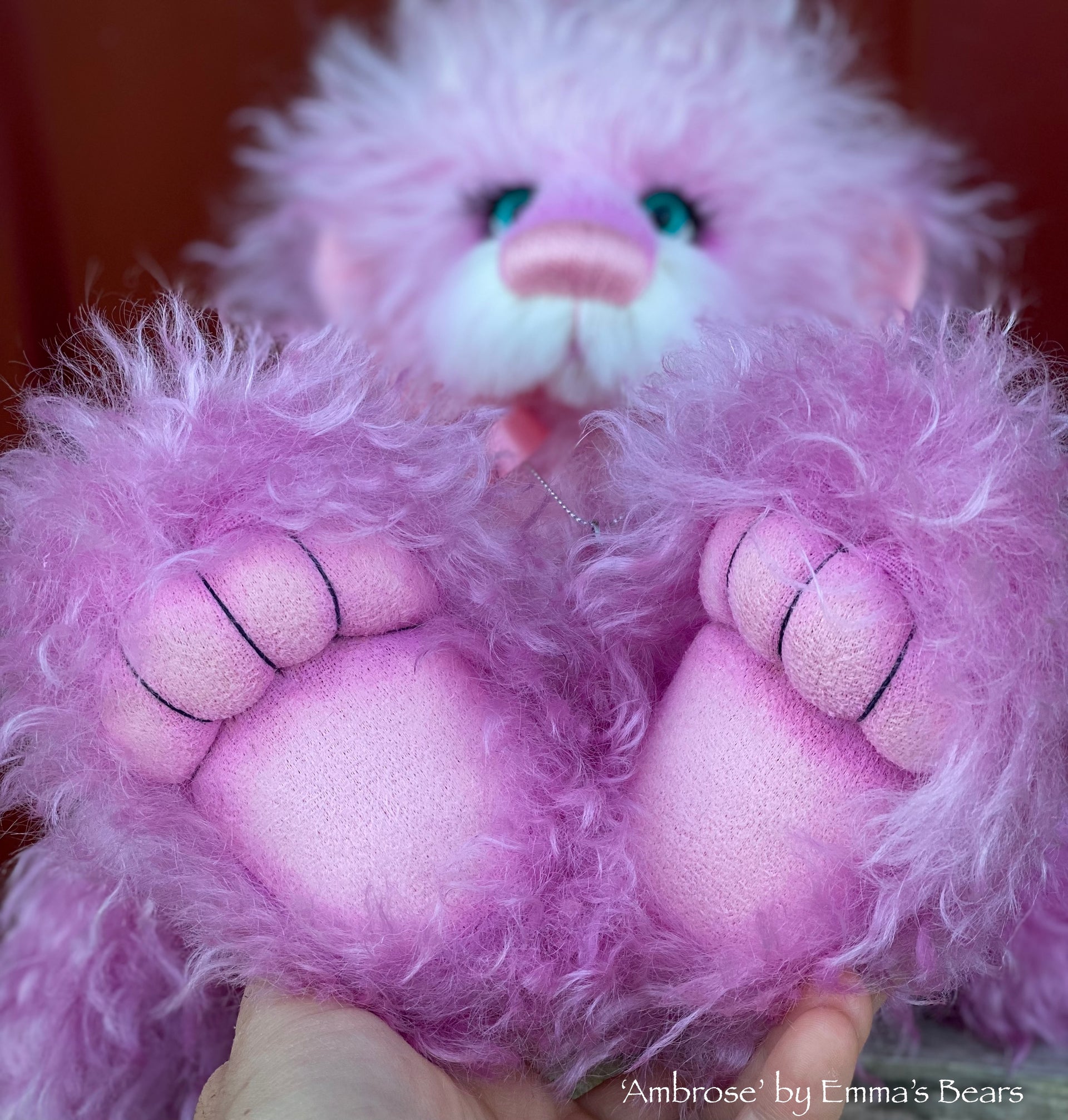 Ambrose - 13" Hand-Dyed Curlylocks Mohair Bear by Emma's Bears - OOAK