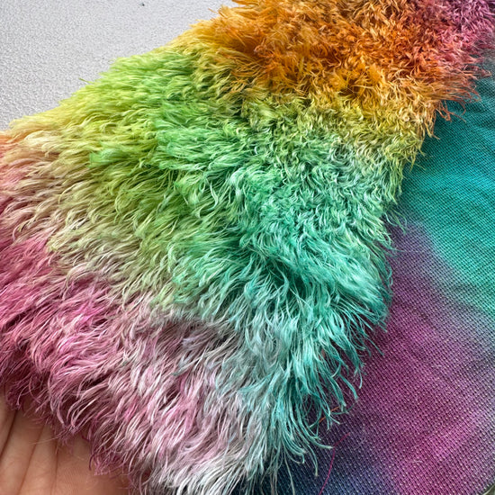 25mm String Mohair - Hand Dyed Flower Bed - Fat 1/8m - DEC119