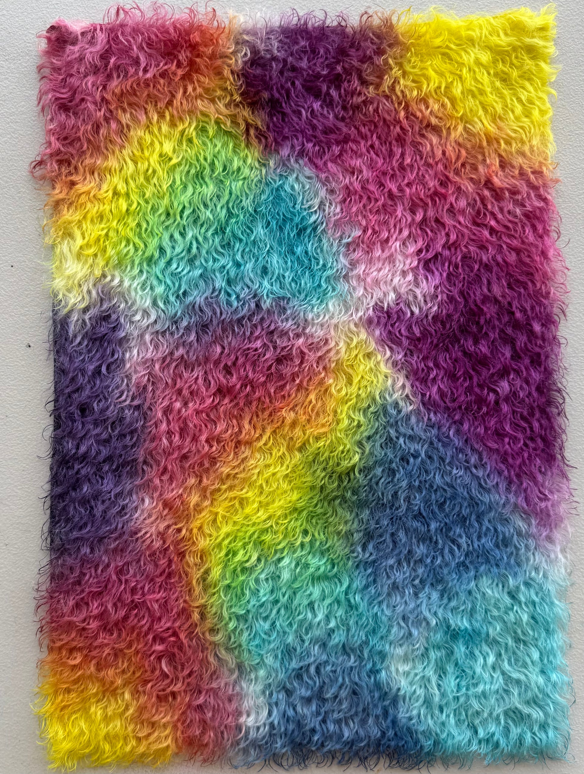 Bianca Mohair - Hand Dyed Rainbow Clouds - Fat 1/8m - DEC132