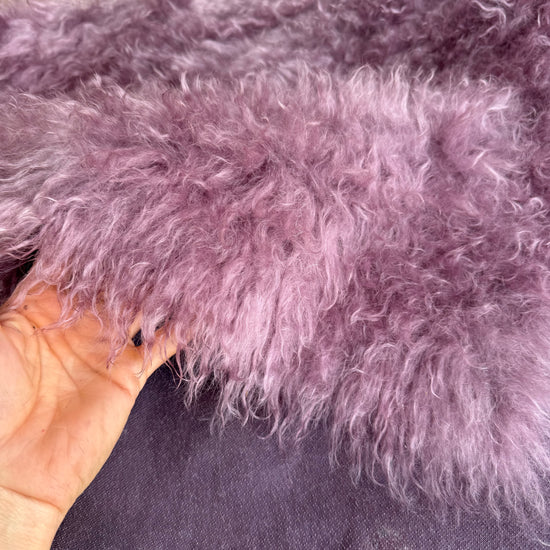 Super Long Pile 70mm Mohair - Hand Dyed Smokey Orchid - Fat 1/2m - SEP007