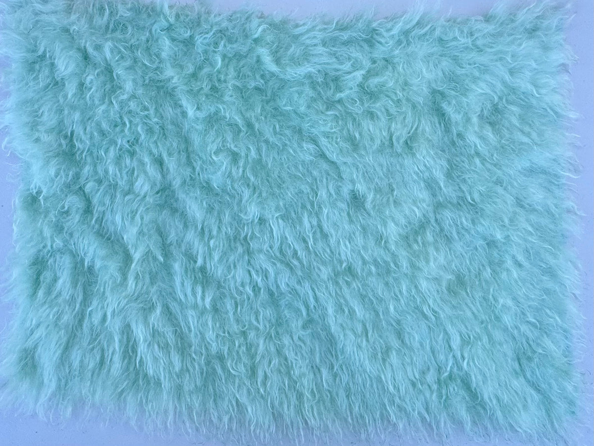 Super Long Pile 70mm Mohair - Hand Dyed Iced Mint - Fat 1/4m - SEP013