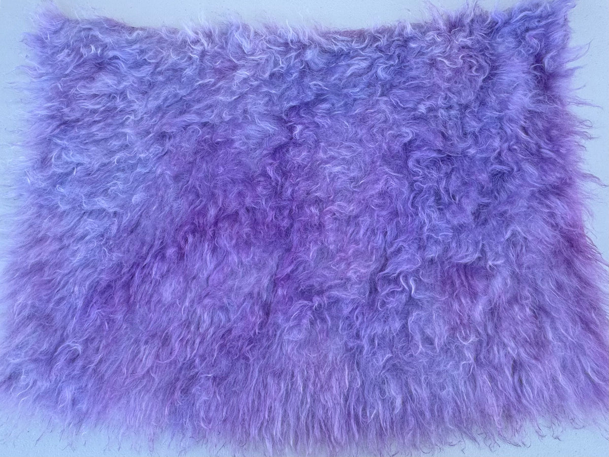 Super Long Pile 70mm Mohair - Hand Dyed Lavender Batik - Fat 1/4m - SEP017
