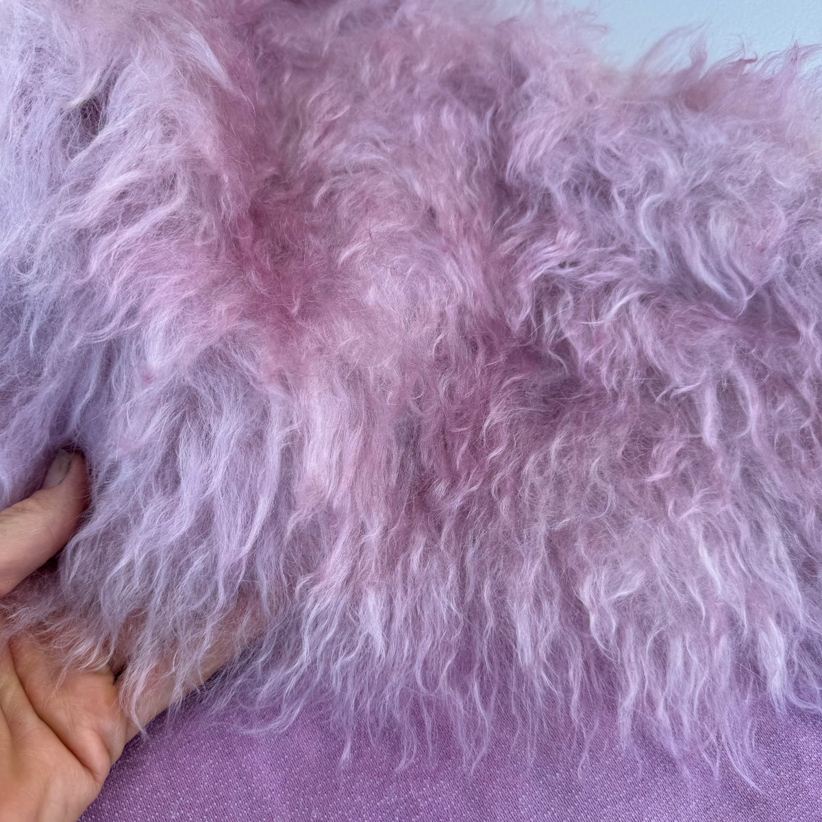 Super Long Pile 70mm Mohair - Hand Dyed Baby Pink - Fat 1/4m - SEP018
