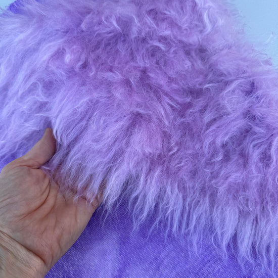 Super Long Pile 70mm Mohair - Hand Dyed Lilac - Fat 1/4m - SEP019