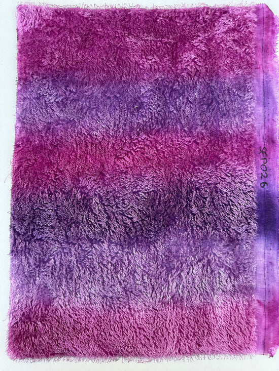 Short 9mm String Mohair - Hand Dyed Pansy Petal Party - Fat 1/8m - SEP026