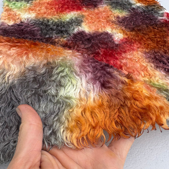 Swirled Mohair/Viscose - Hand Dyed Autumn Leaves - Fat 1/8m - SEP038