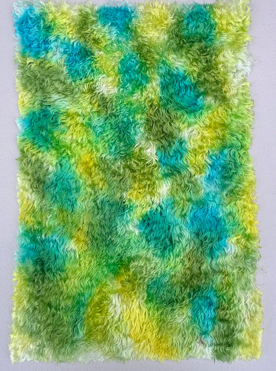 Swirled Mohair/Viscose - Hand Dyed Lilypad - Fat 1/8m - SEP041