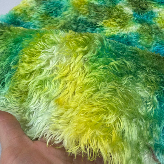 Swirled Mohair/Viscose - Hand Dyed Lilypad - Fat 1/8m - SEP041
