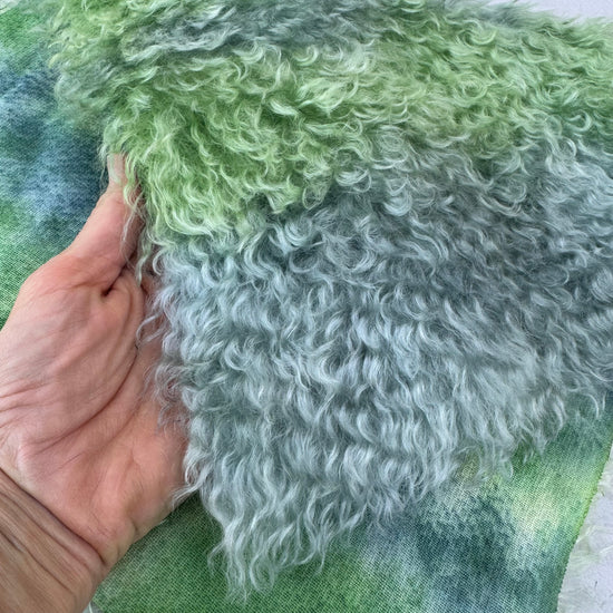 Curlylocks Mohair - Hand Dyed Winter Frost - Fat 1/8m - SEP070