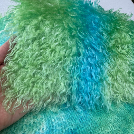 Curlylocks Mohair - Hand Dyed Tropical Waters - Fat 1/8m - SEP071