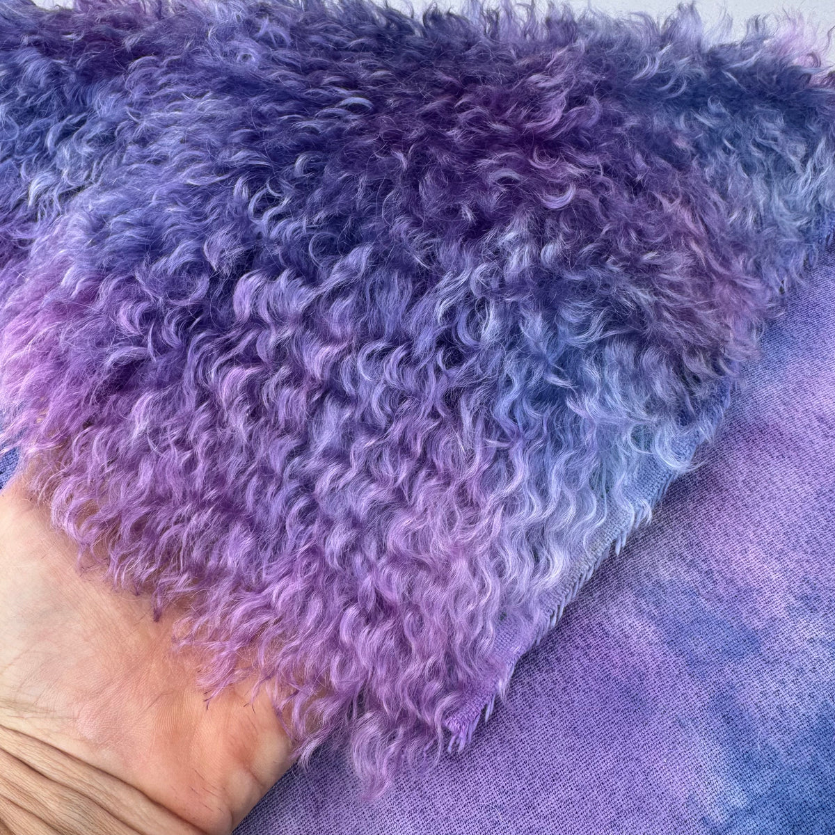 Curlylocks Mohair - Hand Dyed Indigo Berry - Fat 1/8m - SEP072