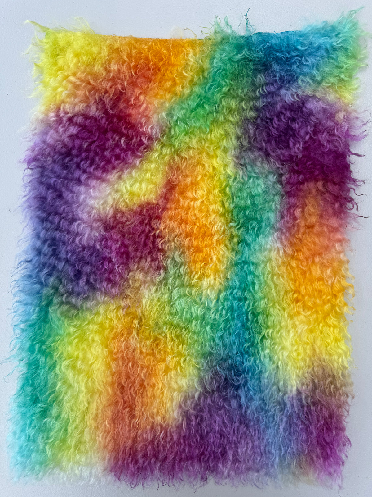 Curlylocks Mohair - Hand Dyed Rainbow Clouds - Fat 1/8m - SEP075