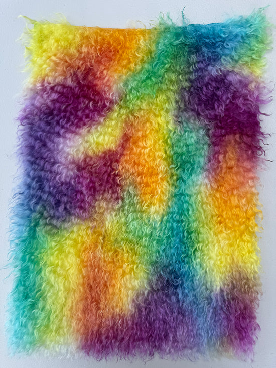 Curlylocks Mohair - Hand Dyed Rainbow Clouds - Fat 1/8m - SEP075