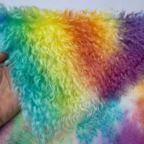 Curlylocks Mohair - Hand Dyed Rainbow Clouds - Fat 1/8m - SEP075