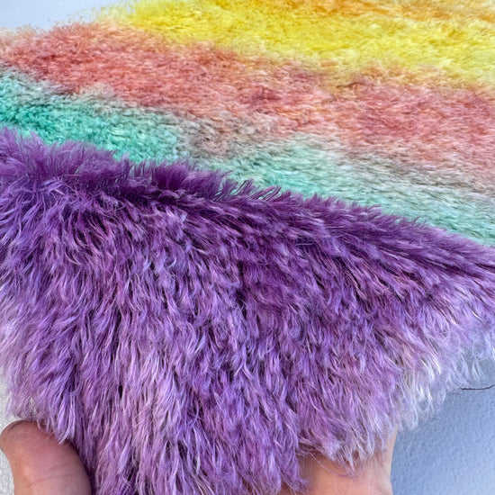 25mm String Mohair - Hand Dyed Pastel Rainbow - Fat 1/4m - SEP104