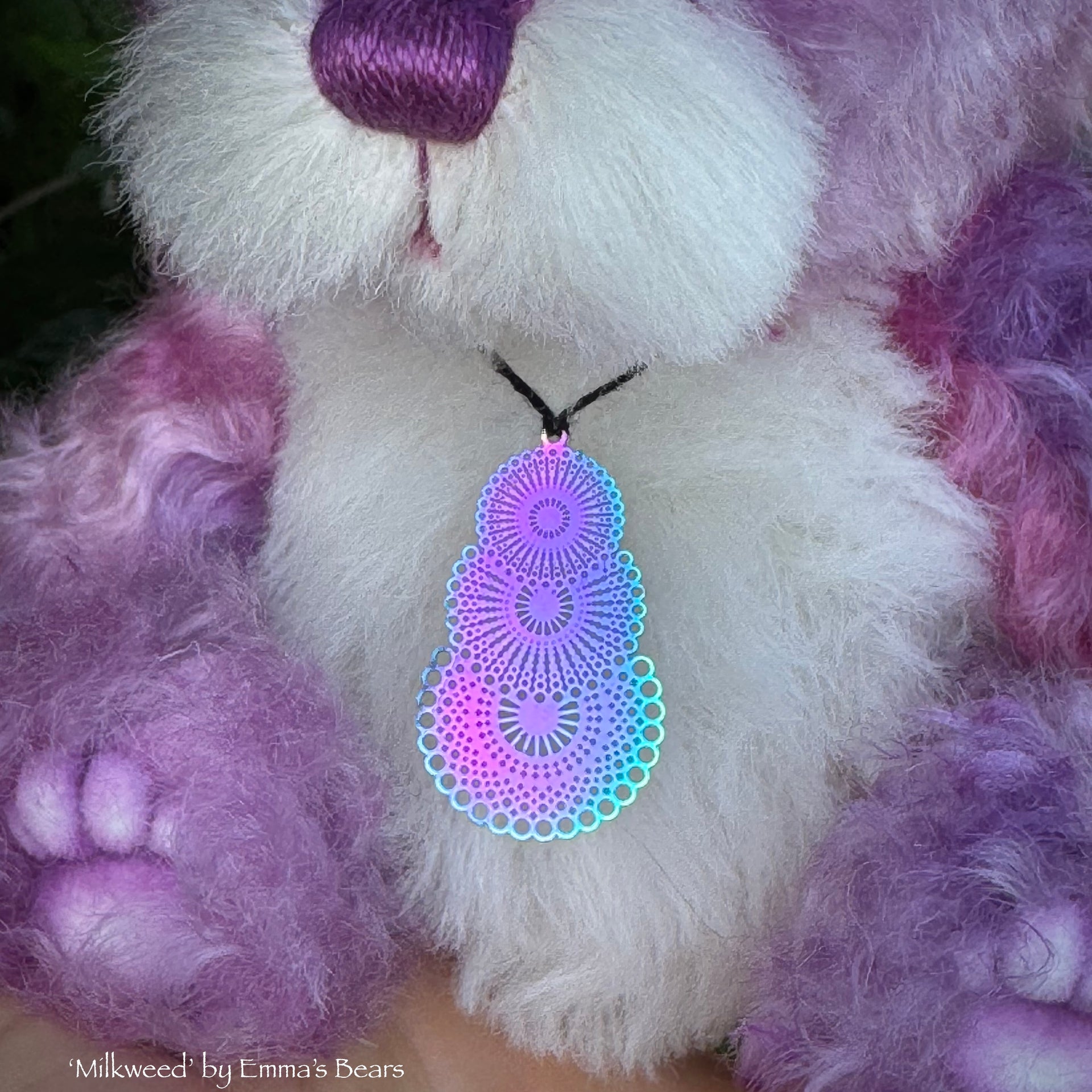 Milkweed - 9" Hand-dyed Mohair Artist Fairy Bear by Emma's Bears - OOAK