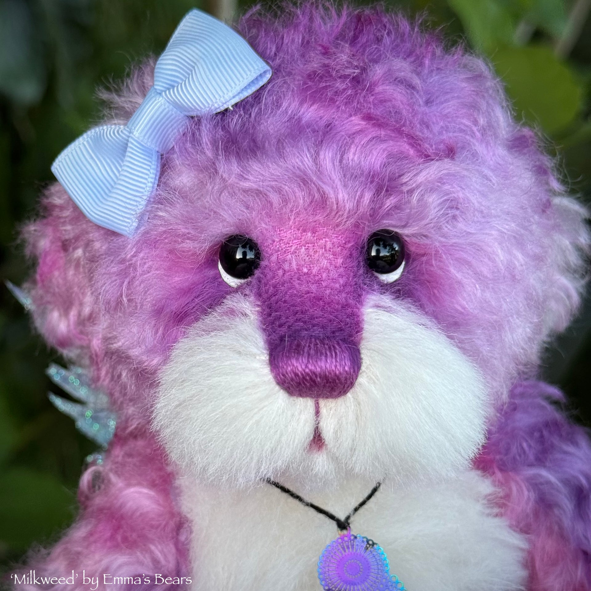 Milkweed - 9" Hand-dyed Mohair Artist Fairy Bear by Emma's Bears - OOAK